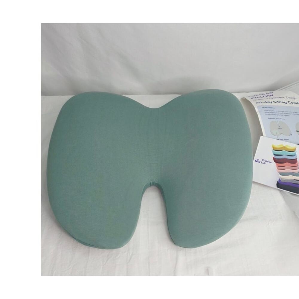 C CUSHION LAB Extra Dense Lumbar Pillow for Lower Back Pain Relief  with Strap